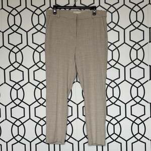 H&M Women's Size 14 Beige Checked Ankle Dress Pants